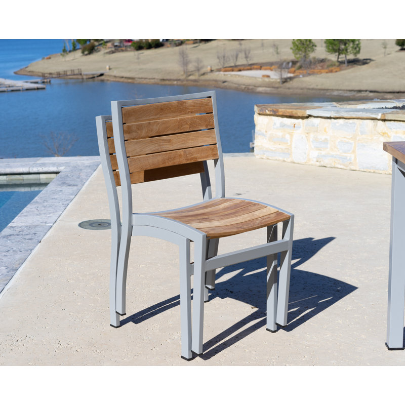 Beespoke Catalina Outdoor Armless Stacking Teak Patio Dining Chair